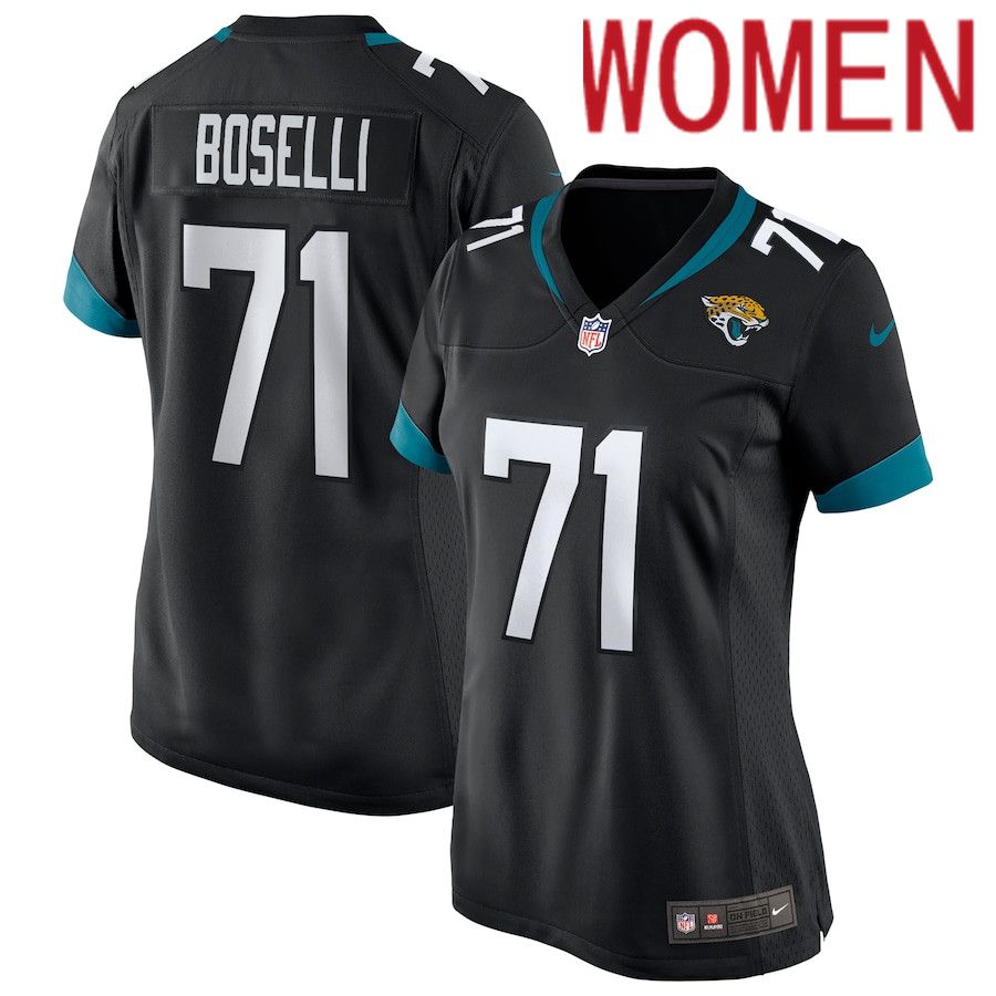 Cheap Women Jacksonville Jaguars 71 Tony Boselli Nike Black Game Retired Player NFL Jersey